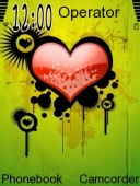 Скриншот темы Abstract Love Heart для телефона Nokia