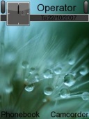 Скриншот темы Water Drops для телефона Nokia