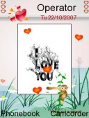 Скриншот темы I Love U 3 для телефона Nokia