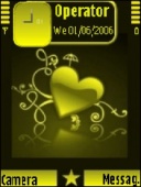 Скриншот темы Golden Heart для телефона Nokia