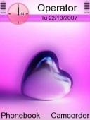 Скриншот темы Pink Heart для телефона Nokia