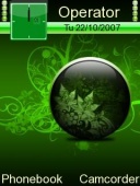 Скриншот темы Green Abstract для телефона Nokia