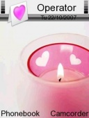 Скриншот темы Heart Candels для телефона Nokia