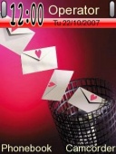 Скриншот темы Love Letters для телефона Nokia