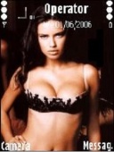 Скриншот темы Adriana Lima для телефона Nokia