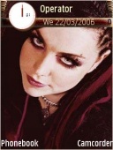 Скриншот темы Amy Lee для телефона Nokia