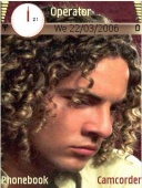 Скриншот темы David Bisbal для телефона Nokia