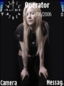 Скриншот темы Avril Lavigne для телефона Nokia