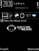 Скриншот темы Dont Lose The music для телефона Nokia