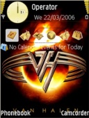 Скриншот темы Van Halen для телефона Nokia