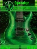 Скриншот темы Green Guitarbyavimam для телефона Nokia