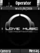 Скриншот темы I Love music для телефона Nokia