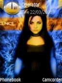 Скриншот темы Evanescence для телефона Nokia