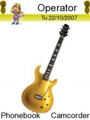 Скриншот темы Golden Guitar для телефона Nokia