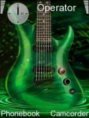 Скриншот темы Green Guitar для телефона Nokia