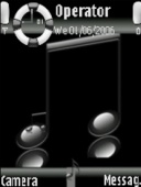 Скриншот темы Music Black Byavimam для телефона Nokia