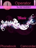 Скриншот темы Pink music для телефона Nokia