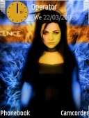 Скриншот темы Amy Lee для телефона Nokia