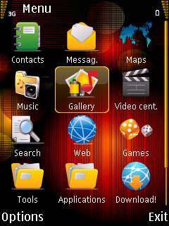 Скриншот темы для Nokia