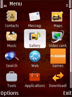 Скриншот темы для Nokia