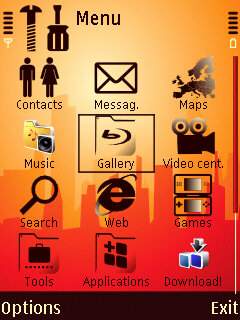 Скриншот темы для Nokia