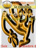 Скриншот темы Golden Plastikman для телефона Nokia