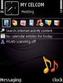 Скриншот темы Music Black для телефона Nokia