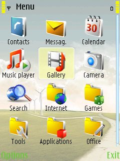 Скриншот темы для Nokia