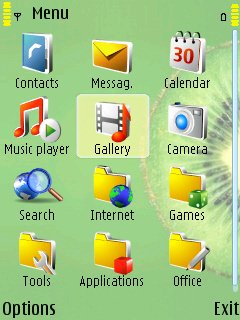 Скриншот темы для Nokia