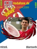 Скриншот темы Novak Djokovic для телефона Nokia